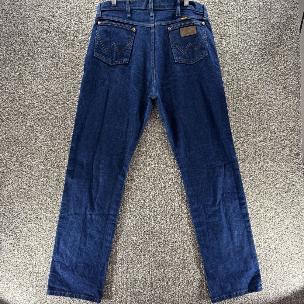 Vintage Wrangler Jeans Mens 36x34 Blue Denim 13MWZ Cowboy Cut Straight Adult